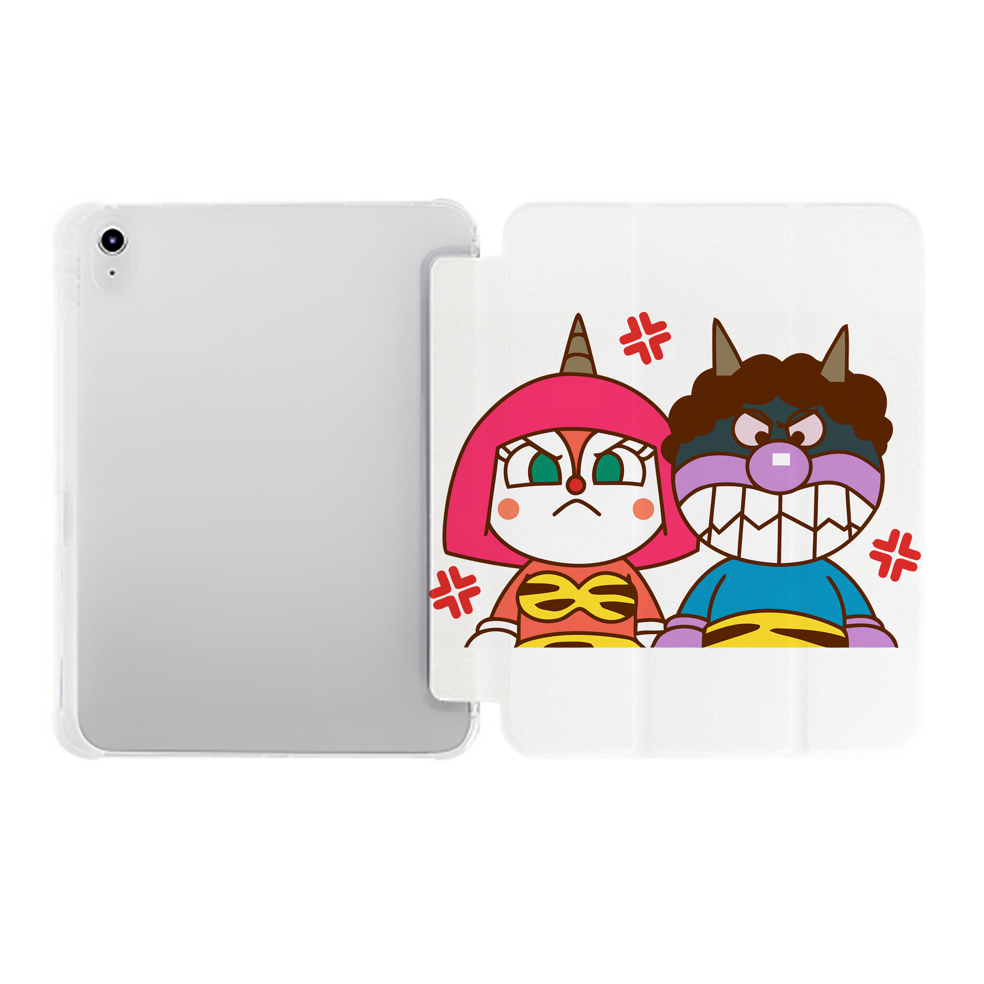 （画像用） アンパンマン Anpanman IPad ケース ペン収納付き 三つ折りスタンド PUレザー×シリコン 対応機種9.5/10.5/10.9インチ